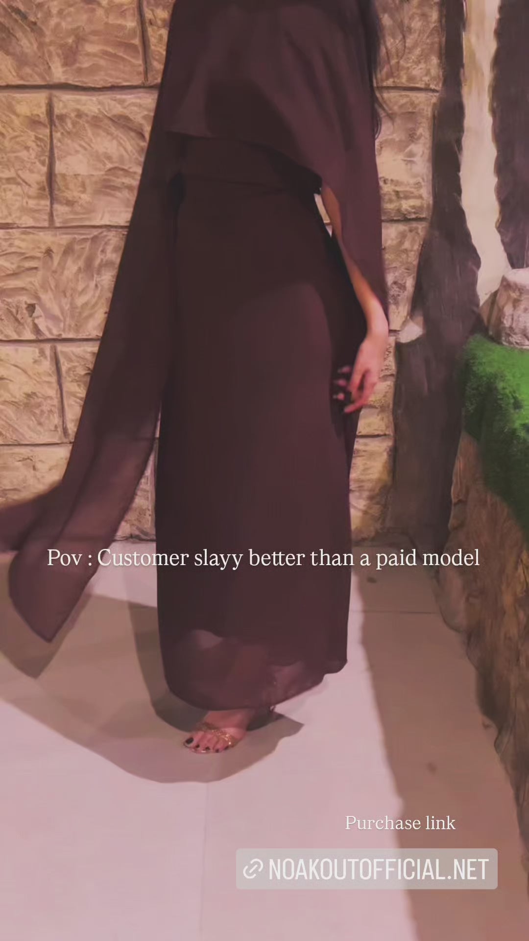 |• CHIFFON CAPE SHAWL DRESS•|