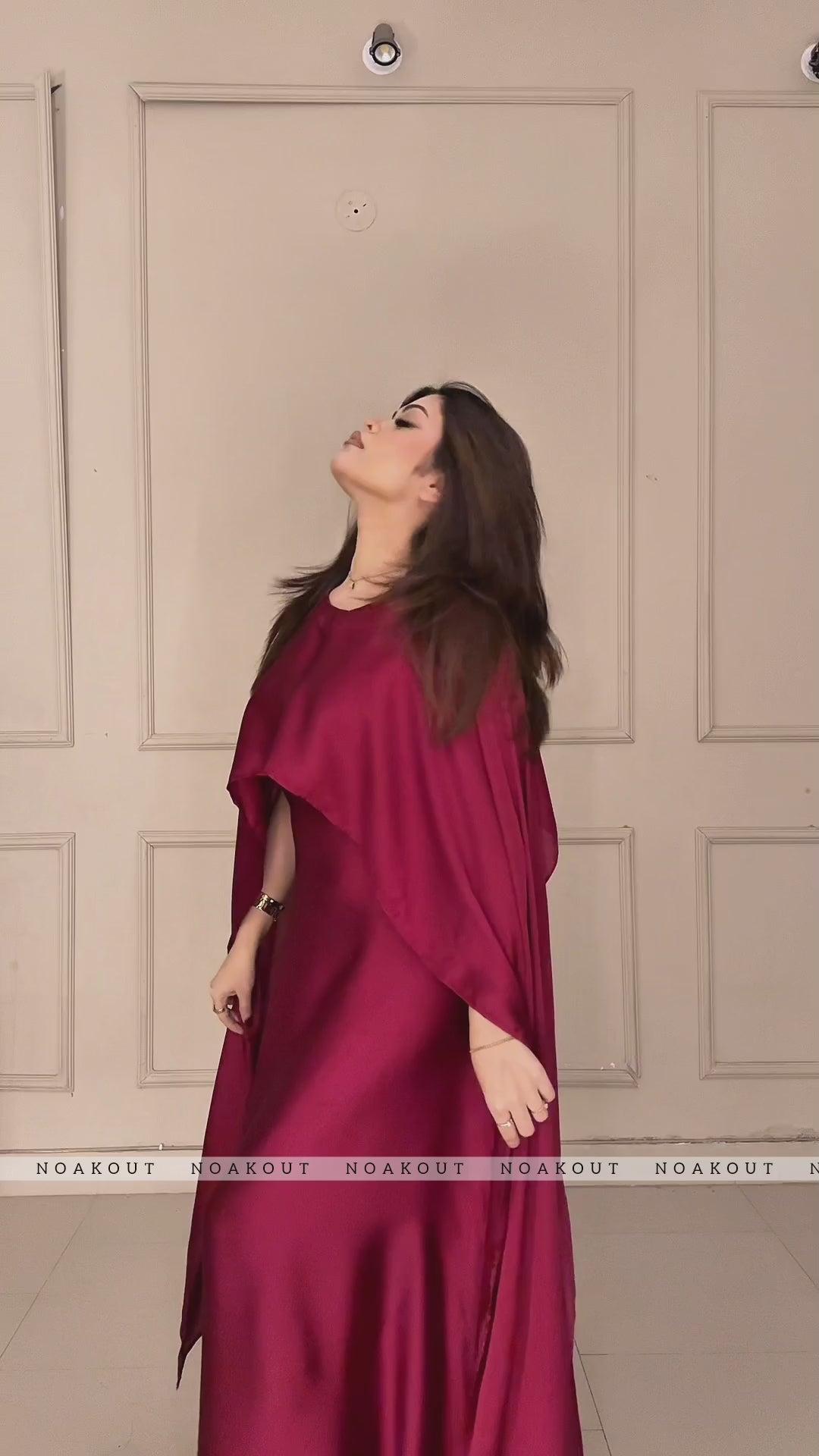 { SILK CAPE SHAWL DRESS } { Half sleeves attach with the gown }
