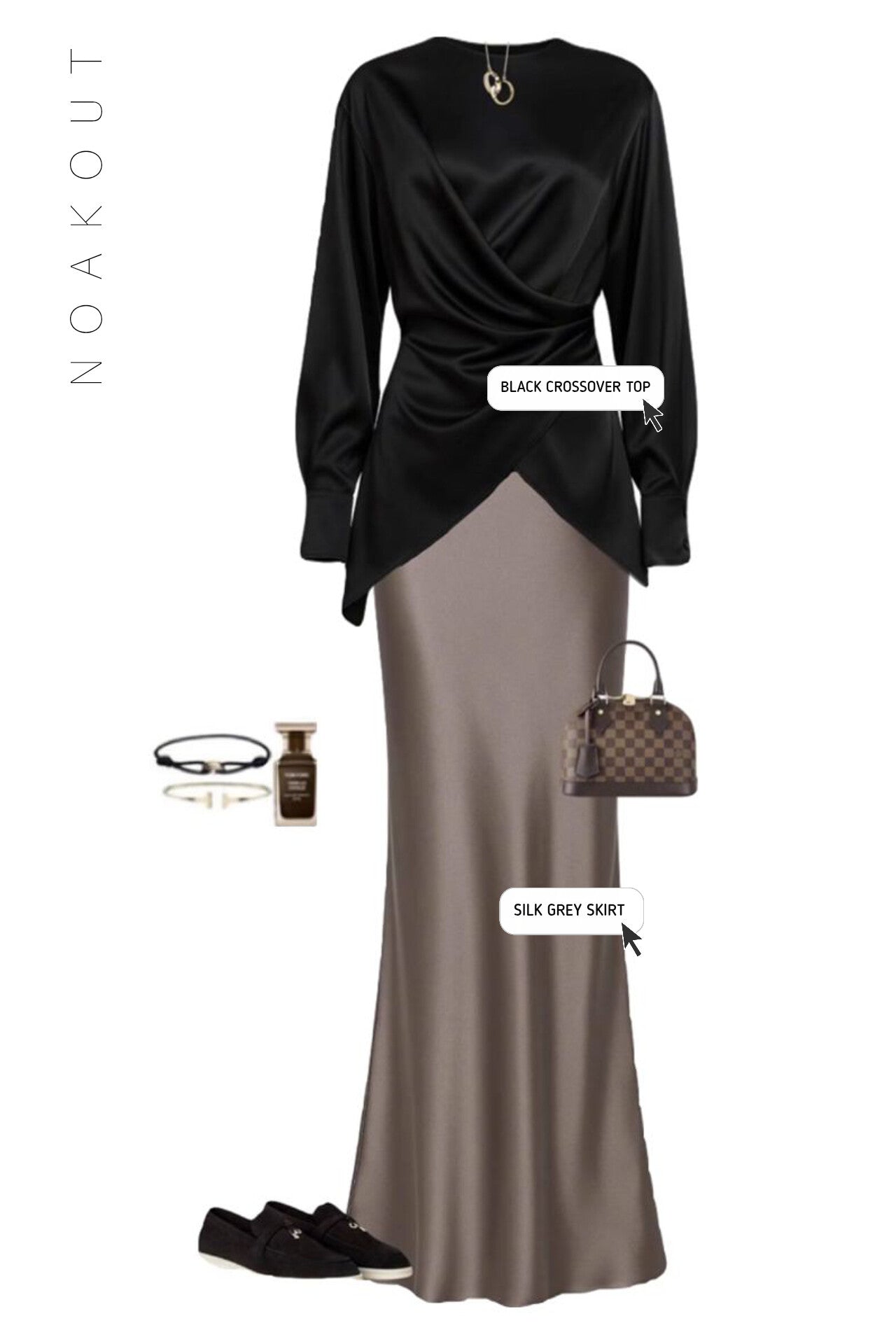 { CELESTIA SILK CROSSOVER PARTY DRESS }