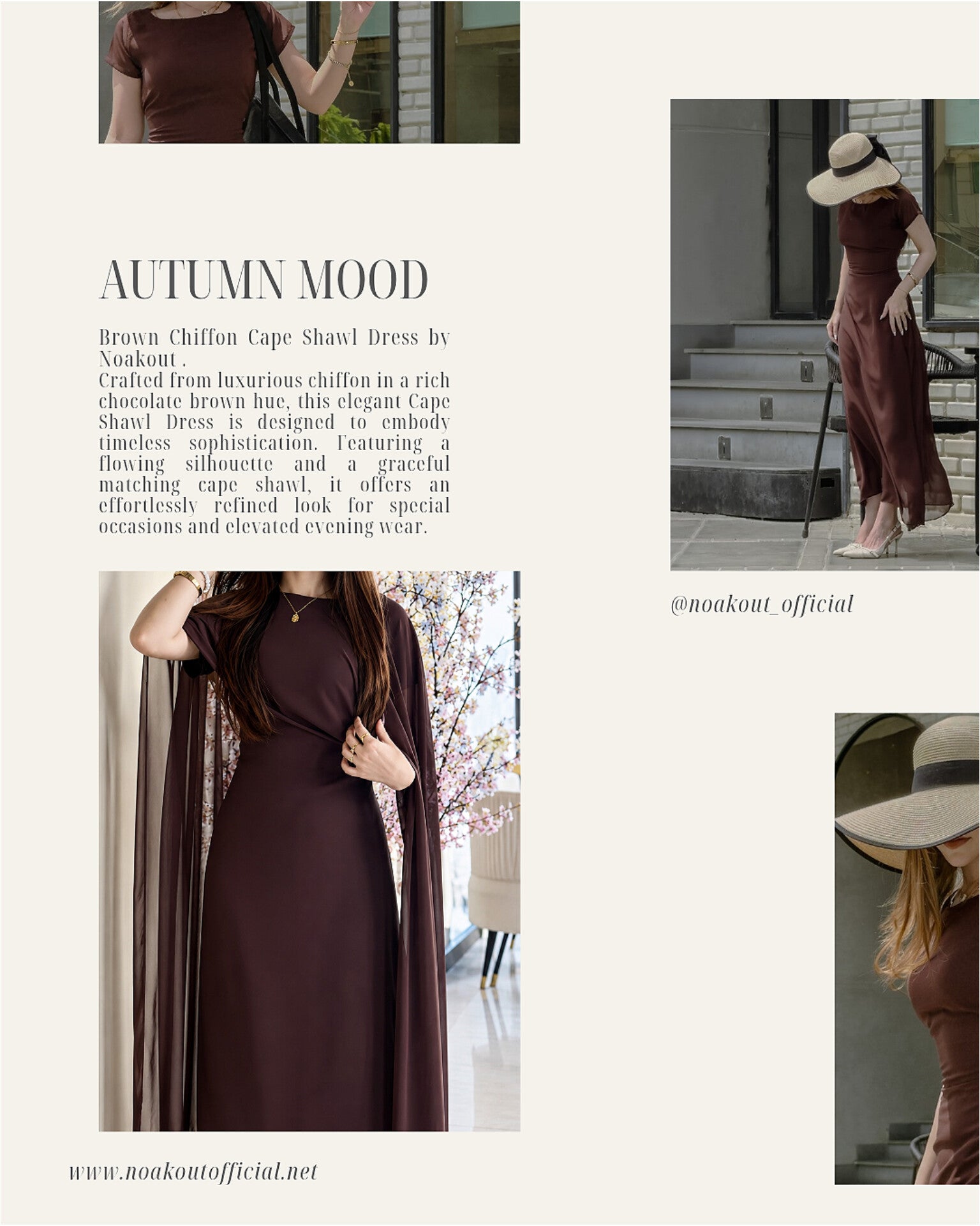 |• CHIFFON CAPE SHAWL DRESS•|