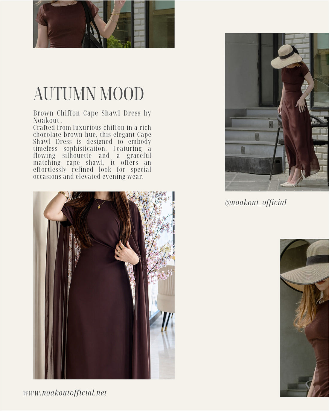 |• CHIFFON CAPE SHAWL DRESS•|