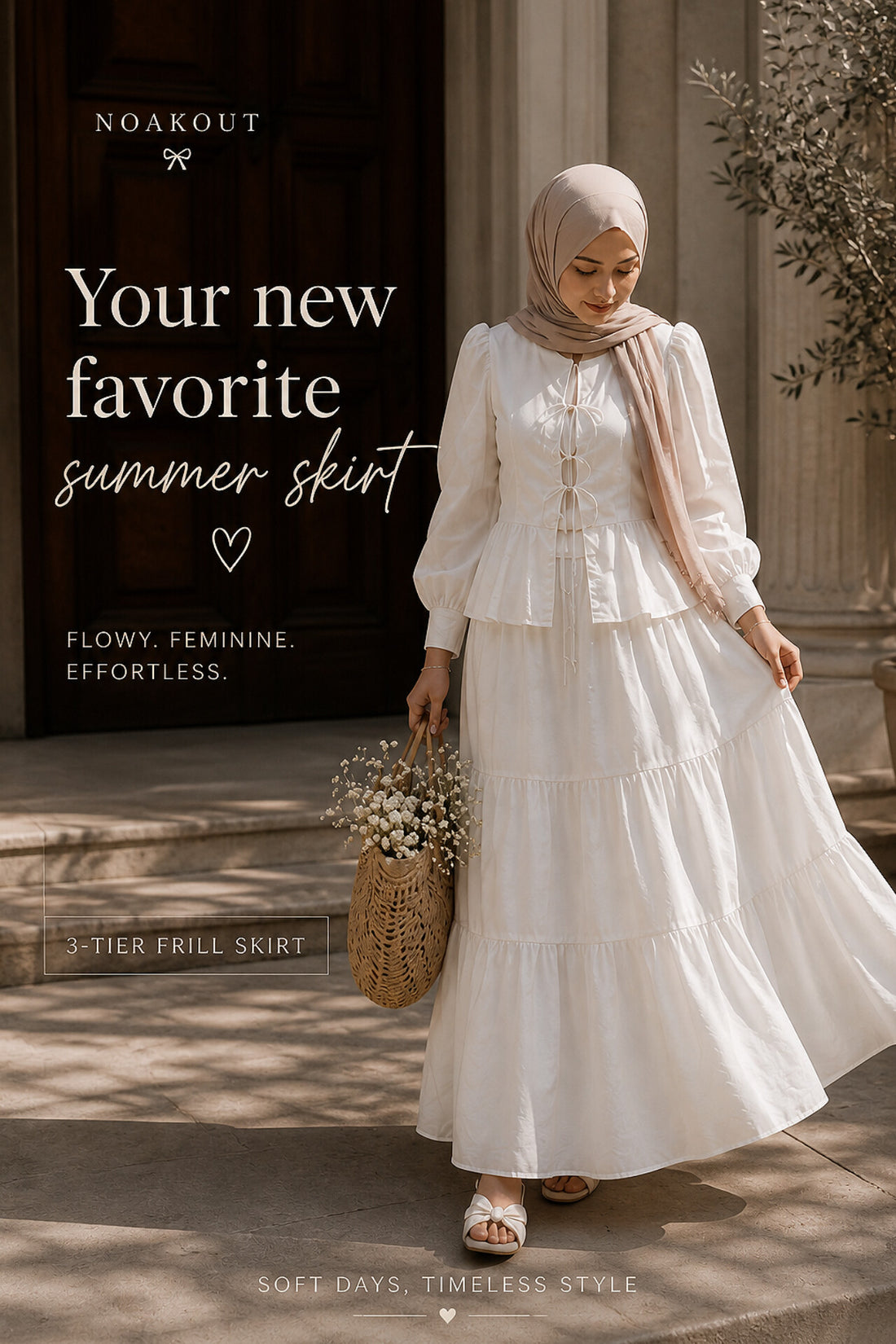 {  COTTON FRILL SKIRT }