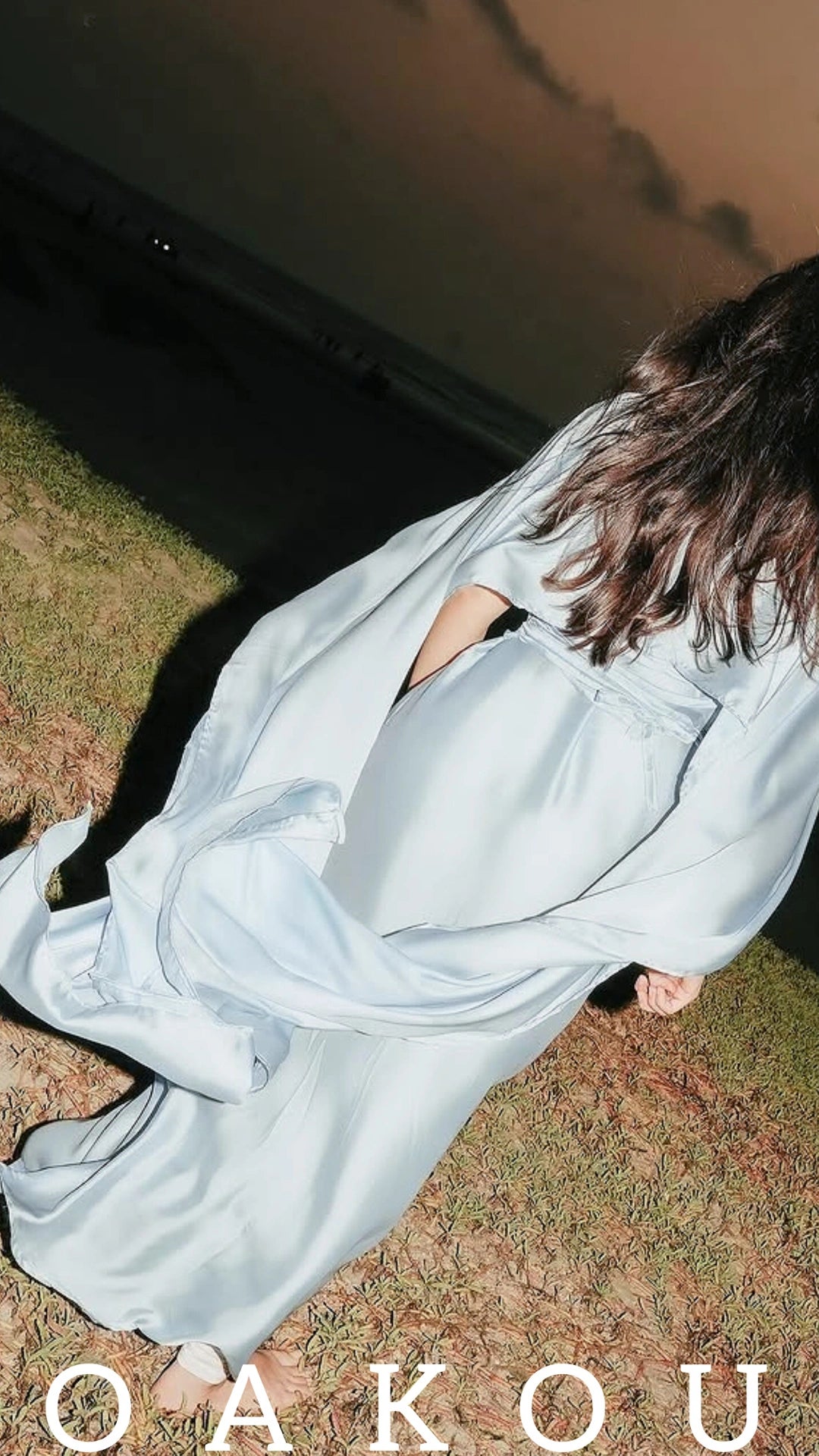 { SILK CAPE SHAWL DRESS } { Half sleeves attach with the gown }