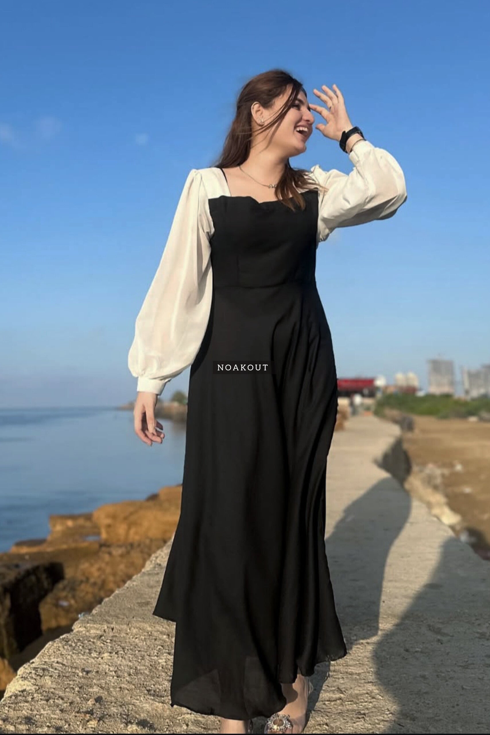 | BLACK & WHITE ELEGANT GOWN |
